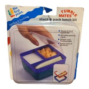 Vintage 1994 The First Years Tumble Mates Stack And Pack Lunch Kit Sealed NOS